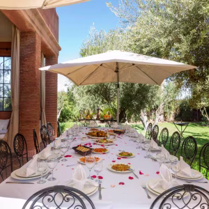 Outdoor dining area